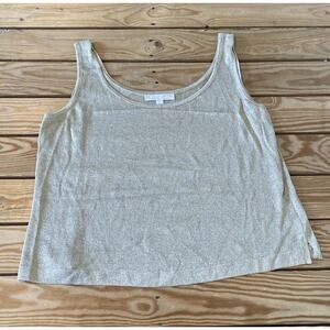 St. John Basics Sweater Tank Top Size Large Women’s Gold